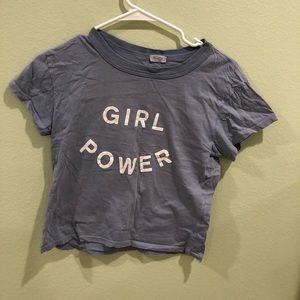 Brandy Melville blue girl power top